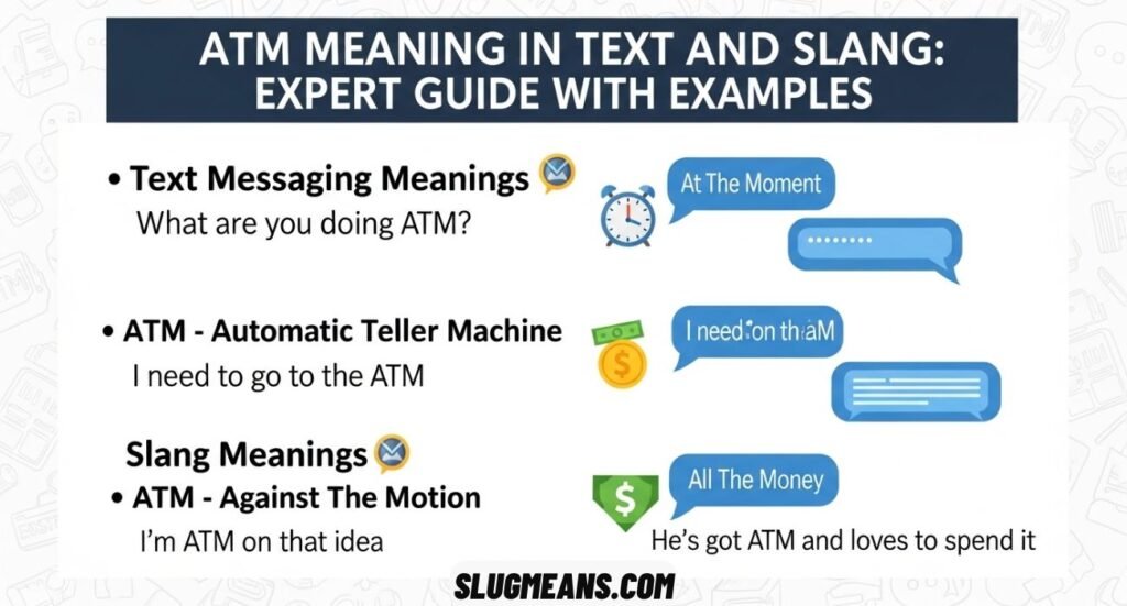 ATM Meaning in Text and Slang