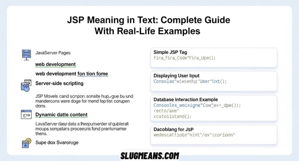 JSP Meaning in Text