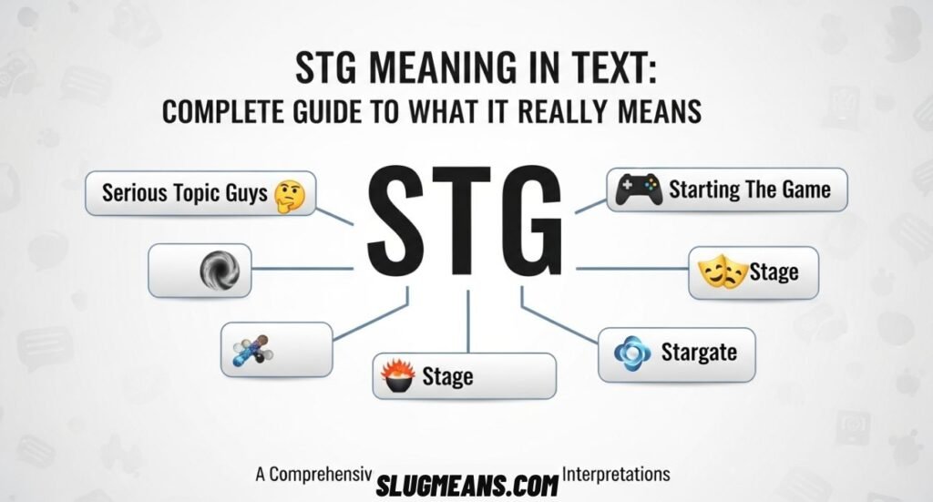 STG Meaning in Text