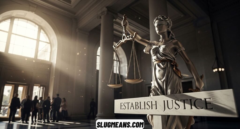 What Does Establish Justice Mean?