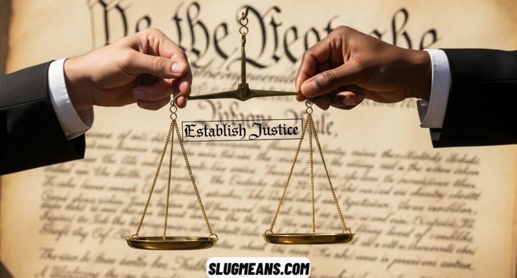 What Does Establish Justice Mean?