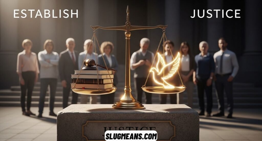 What Does Establish Justice Mean?