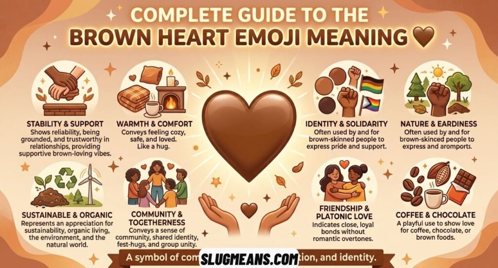 Brown Heart Emoji Meaning