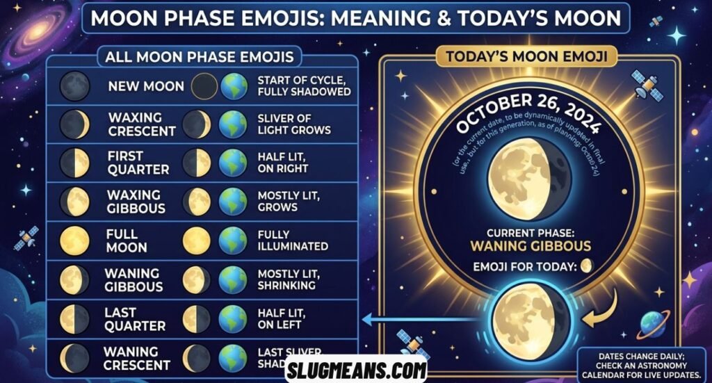 Current Phase of the Moon Emoji