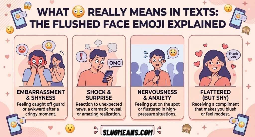 Flushed Face Emoji Meaning