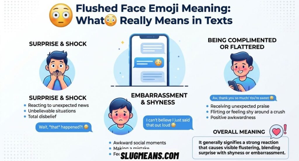 Flushed Face Emoji Meaning