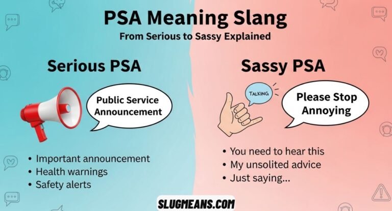 PSA Meaning Slang